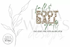 Fall & Football Y'all SVG | Football Leopard Print Design Product Image 4