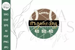 It's Game Day SVG | Football Door Hanger Design | 50 Yard Product Image 2
