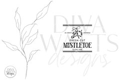 Mistletoe SVG | Christmas / Winter Square Design Product Image 3