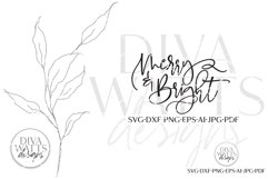 Merry &amp; Bright SVG | Christmas / Winter Design Product Image 5
