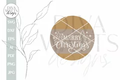 Merry Christmas SVG Christmas Door Hanger SVG Winter Sign Product Image 2