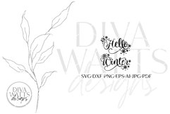 Hello Winter Double Doors SVG Set | Round Christmas Product Image 2