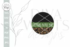 Football & Fall Y'all SVG Door Hanger SVG Football Sign svg Product Image 2