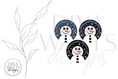 There's Snowplace Like Home SVG | Snowman Round Design Product Image 3