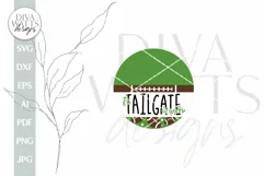 It's Tailgate Season SVG Football SVG Football Door Hanger Product Image 2