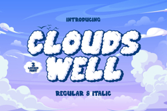 Clouds Well - 3d Decorative layered display font Product Image 1