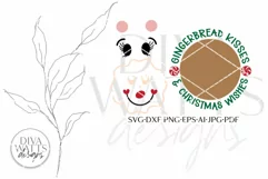 Gingerbread Kisses & Christmas Wishes SVG | Round Design Product Image 10