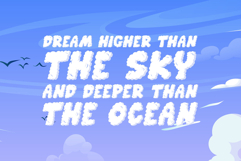 Clouds Well - 3d Decorative layered display font Product Image 5