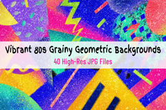 Vibrant 80s Geometric SprayPaint Backgrounds Pack Product Image 1