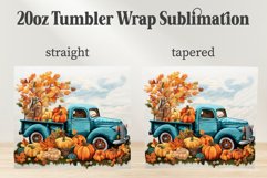 Embroidered 20oz Tumbler Design, Fall Pumpkin Truck Tumbler Product Image 2