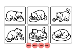 Hand Drawn Cat Care Clipart Product Image 1