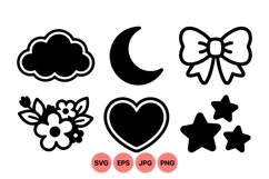 Cute Love And Floral Vector Icon Product Image 1