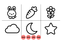 Minimalist Baby Icons Clipart For Crafts Product Image 1