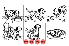 Dalmatian Dog Cartoon Clipart Illustrations for Crafts Product Image 1