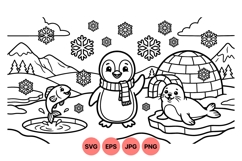 Cute Arctic Animal Clipart For Winter Designs Product Image 1