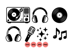 Vintage Music Icons Svg Illustration Product Image 1
