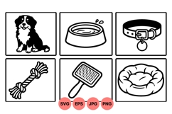 Line Art Dog Care Illustrations For Crafts Product Image 1