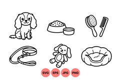 Cute Puppy Care Essentials Svg Clipart Product Image 1