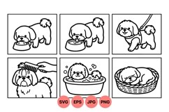 Hand Drawn Puppy Care Clipart For Crafts Product Image 1