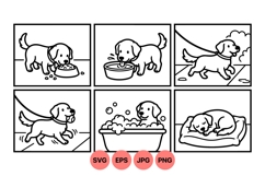 Hand Drawn Puppy Life Clipart Illustrations Product Image 1