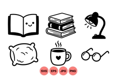 Simple Cozy Reading Icons For Digital Use Product Image 1
