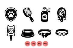 Minimalist Pet Grooming Icon For Crafts Product Image 1