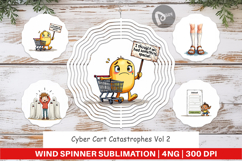 Cyber Cart Catastrophes Wind Spinner Product Image 1