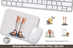 Cyber Cart Catastrophes Mouse Pad Product Image 1