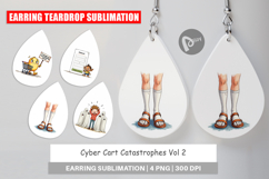 Cyber Cart Catastrophes Earring Product Image 1