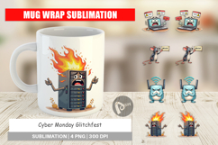 Cyber Monday Glitchfest Mug Wrap Product Image 1