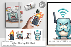 Cyber Monday Glitchfest Digital Paper Product Image 1