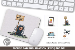 Cyber Monday Glitchfest Mouse Pad Product Image 1