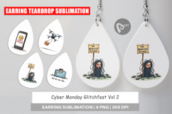 Cyber Monday Glitchfest Earring Product Image 1