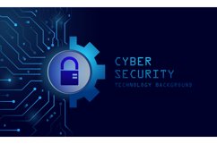 Cyber security technology futuristic template background Product Image 2