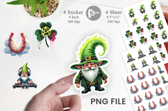 Cyber-Shamrock Neon Punk Sticker Product Image 1