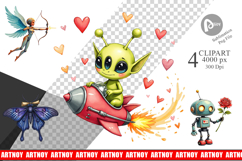 Cybernetic Cupids Messengers Clipart Product Image 1