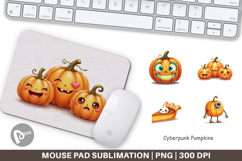 Cyberpunk Pumpkins Mouse Pad Product Image 1