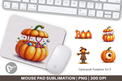 Cyberpunk Pumpkins Mouse Pad Product Image 1