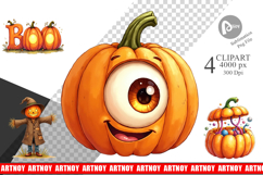 Cyberpunk Pumpkins Clipart Product Image 1