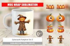 Cyberpunk Pumpkins Mug Wrap Product Image 1