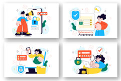 10 Cybersecurity Awareness Campaign Illustration Product Image 2