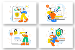 10 Cybersecurity Literacy Illustration Product Image 2