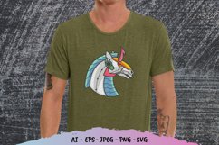 Cyborg Unicorn for T-Shirt Design SVG Product Image 1