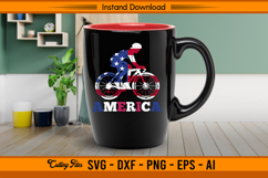 Cycling USA Flag SVG Patriotic Biker Design Product Image 3