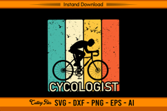 Cycologist Funny Retro Vintage Cycling SVG Design Product Image 1