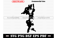 Cygnet Lake Ontario Canada Map Silhouette SVG PNG DX EPS PDF Product Image 1