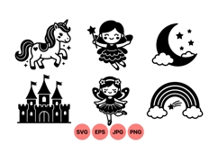 Cute Magical Fairy Tale Clipart Product Image 1