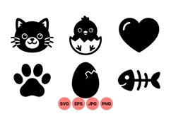 Vector Animal Icon Clipart Illustrations For Crafts Product Image 1