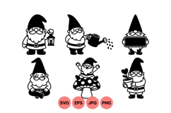 Whimsical Garden Gnome SVG Illustration Product Image 1