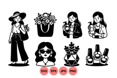 Minimalist Chic Woman Lifestyle Clipart Product Image 1